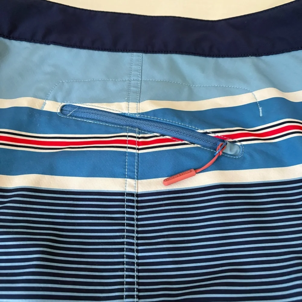 VINEYARD VINES Blue Striped Men’s Swim Trunks